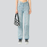 Print Straight Jeans für Damen