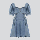 Jeanskleid mit Puffärmeln für Damen