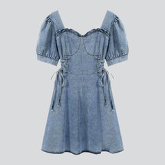 Jeanskleid mit Puffärmeln für Damen