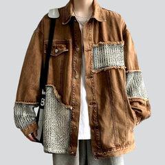 Retro-farbige Herren-Jeansjacke