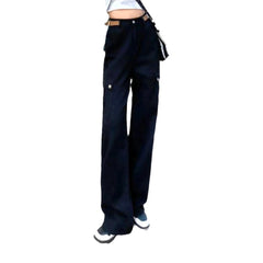 Pantalones vaqueros cargo de color para mujer