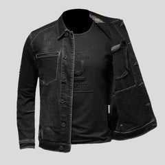 Slim street men denim jacket