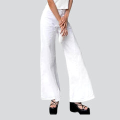 Vaqueros monocromáticos de cintura alta para mujer