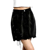 Minifalda vaquera negra grunge