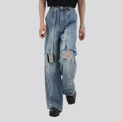 Y2k Mid-Waist-Jeans für Herren