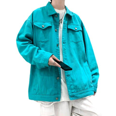Urban color men denim jacket