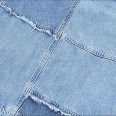 Two-tone patchwork denim jacket