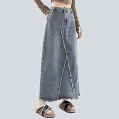 Falda vaquera vintage hasta el suelo