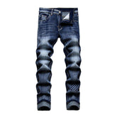 Herrenjeans mit digitalem Ornament-Print