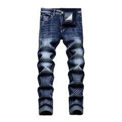 Herrenjeans mit digitalem Ornament-Print