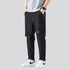 Open knees men baggy jeans