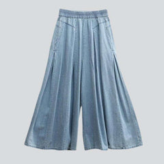 Pantalones vaqueros culotte azul claro