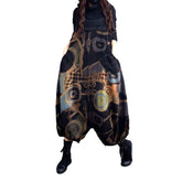 Peto vaquero negro con estampado moderno