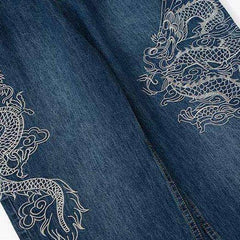 Baggy-Jeans für Herren mit Drachen-Print