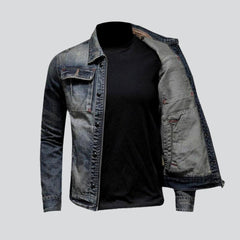 Vintage wash moto men jacket