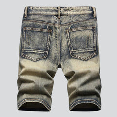 Yellow cast men denim shorts