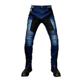 Vaqueros de moto para hombre lavados a la piedra