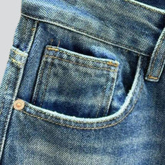 Trendy style frayed men jeans