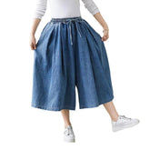 Kurze Culottes-Jeans