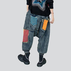 Patchwork-Jeanshose für Damen