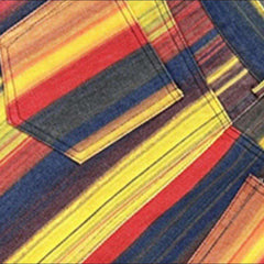 Color vertical stipes denim skirt