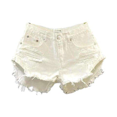 Stark zerrissene Damen-Jeansshorts