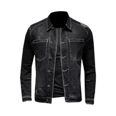 Slim street men denim jacket