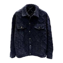 Slim ornament men jean jacket