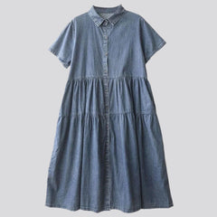 Vestido vaquero de mujer con lavado medio