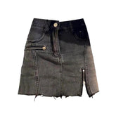 Falda vaquera vintage con cremallera