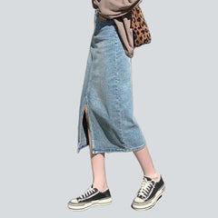 Falda vaquera vintage azul claro