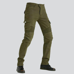 Vaqueros biker de hombre color caqui de invierno