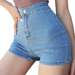 Shorts de mezclilla sin bolsillo delantero