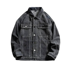 Retro wash men denim jacket