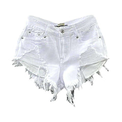 Distressed-Jeansshorts mit niedriger Taille