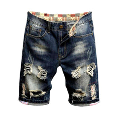 Shorts vaqueros desgastados retro oscuros