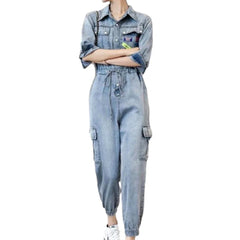 Jeans-Overall im Safari-Stil für Damen