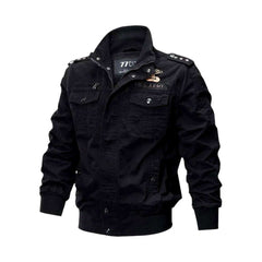 Patchwork-Bomber-Jeansjacke für Herren
