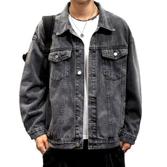 Retro oversized men denim jacket