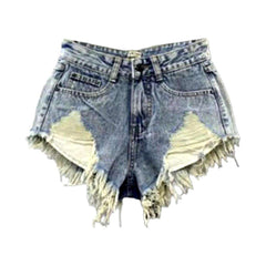 Distressed-Jeansshorts mit niedriger Taille