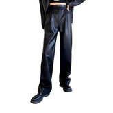 Y2k pleated-waistline women denim pants