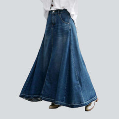 Ausgestellter Jeansrock in A-Linie