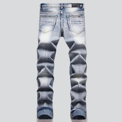 Vaqueros desgastados y ajustados para hombre