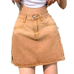 Minifalda vaquera con lavado degradado