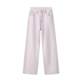 Vaqueros holgados de mujer en color pastel