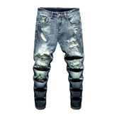 Trendy Style Distressed Vintage Jeans