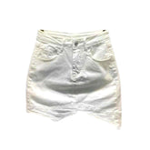 Minifalda denim bajo irregular