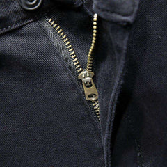 Vaqueros negros ajustados y elásticos para hombre