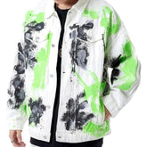 Painted oversized men jean jacket