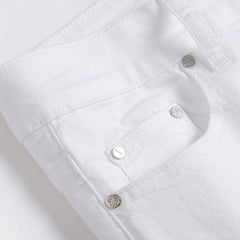 Vaqueros elásticos blancos para hombre